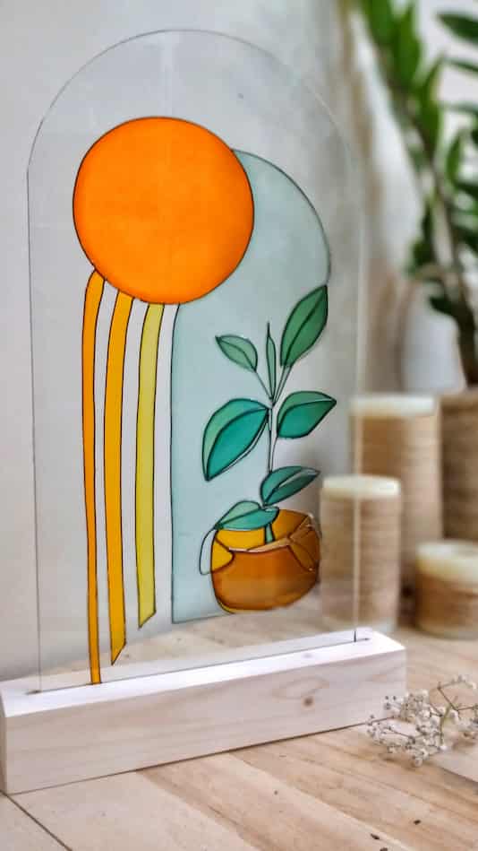 پایه رومیزی شیشه ای