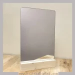 پایه چوبی رومیزی بزرگ با آینه مستطیل